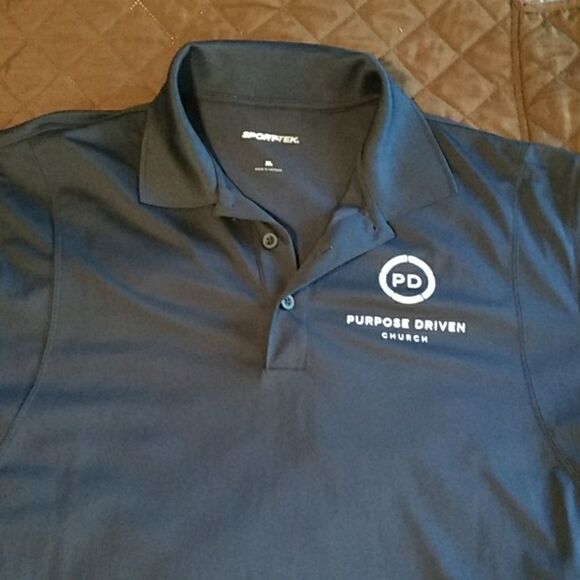Sport-tek Navy Blue Polo Shirt XL Purpose Driven - Picture 1 of 6
